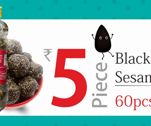 Fried sesame burfi balls